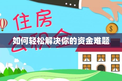 安南如何轻松解决你的资金难题
