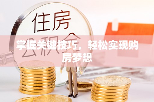 安南掌握关键技巧，轻松实现购房梦想