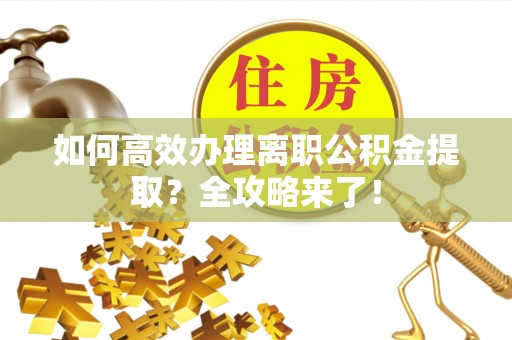 安南如何高效办理离职公积金提取？全攻略来了！