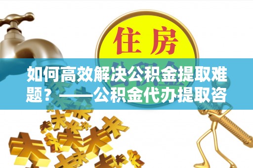 安南如何高效解决公积金提取难题？——公积金代办提取咨询服务全解析