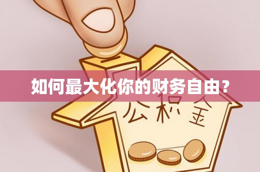 安南如何最大化你的财务自由？