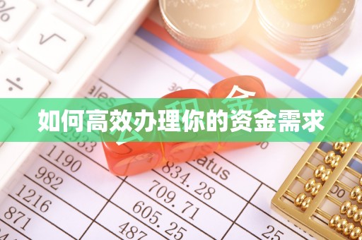 安南如何高效办理你的资金需求