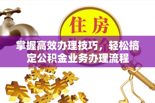 安南掌握高效办理技巧，轻松搞定公积金业务办理流程